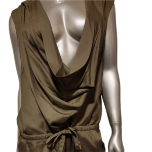 Graham and Spencer Silk Dress Khaki Green Pocketed Small